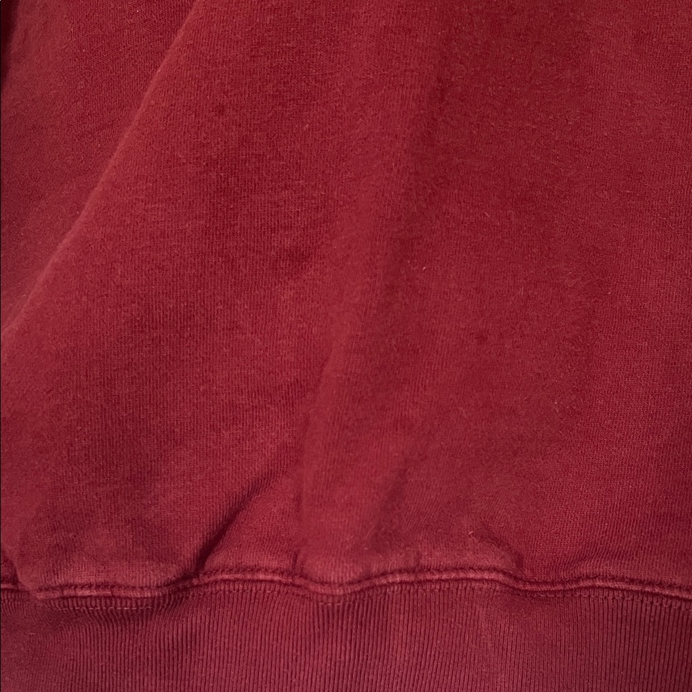 Brandy Melville Maroon Half-Zip Hoodie with New York Print - Picture 6 of 6